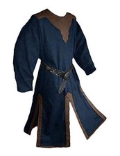 Mens Medieval Costume Renaissance Templar Tunic Viking Knight XX-Large Brown