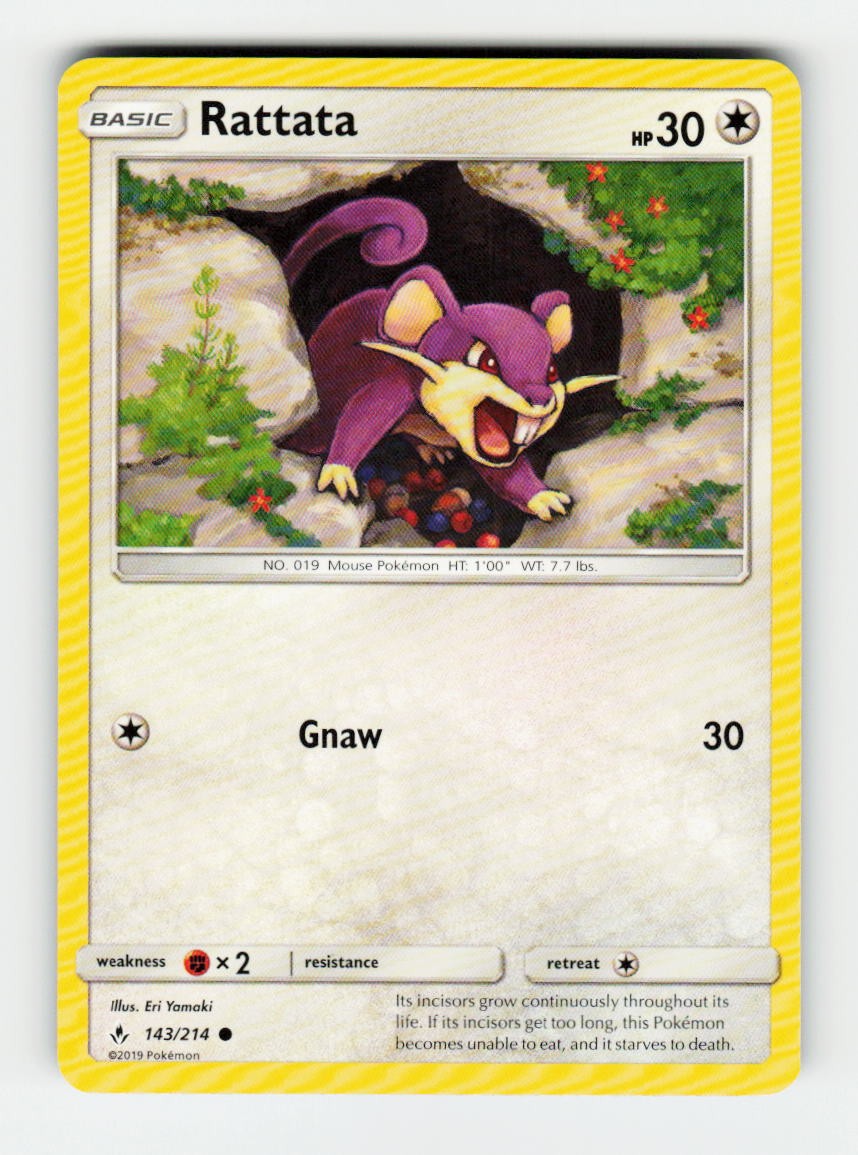 Rattata SM - Unbroken Bonds 143/214 Pokemon Common NM