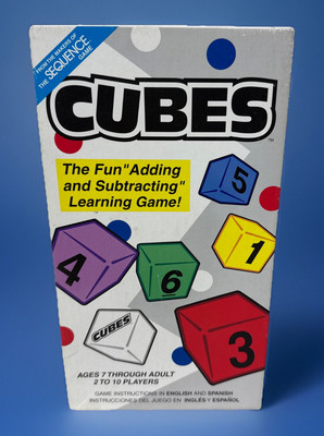 Cubes Math Dice Game 2002 Jax LTD Learn Adding Subtracting Complete 7 And Up