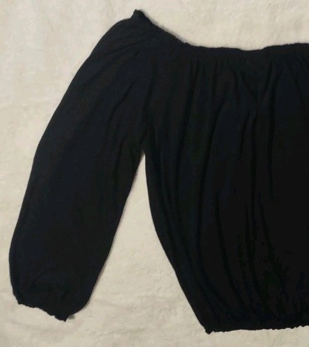 Rave Women's Sz S, Elastic Waist & Long Sleeve Ends, Billowy, Boho Style Blouse - Picture 15 of 16
