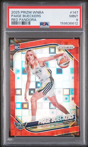 2025 Panini Prizm WNBA Paige Bueckers Red Pandora /199 #147 PSA 9 RC