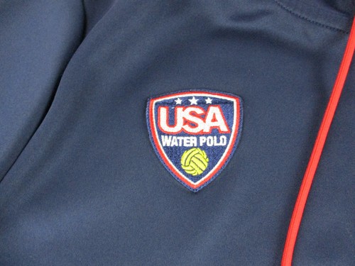 USA Water Polo Jacket Mens Large Blue Red TYR Zip Up Hoodie Olympic Team - Picture 3 of 10