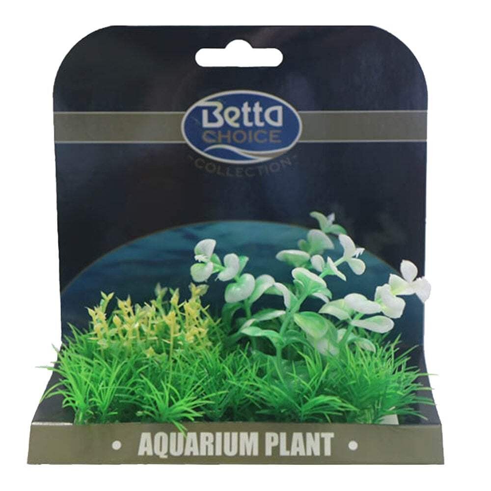 Betta Choice Medium Aquarium Fish Tank Plant Mat Decor - Green & White