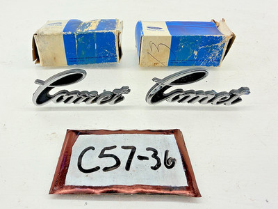 NOS 1971 - 1977 Mercury Comet Dash Chrome Script Emblem D14B-6204460-AA C57-36