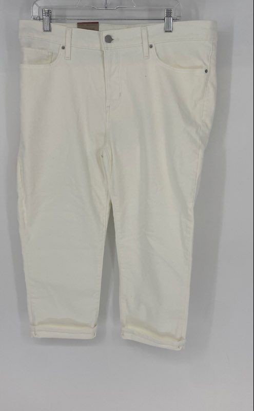 Levi's Womens 311 Shaping White Denim Skinny Leg Capri Jeans Size 33