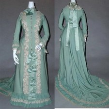 1890s Victorian Vintage Edwardian Duchess Afternoon Dress Walking Visiting Tea