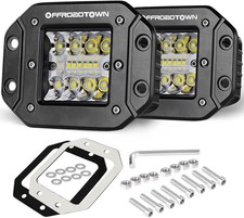 Flush Mount LED Pods, 2pcs 5'' 78W Driving Light Work Lights Flush LED Light Bar