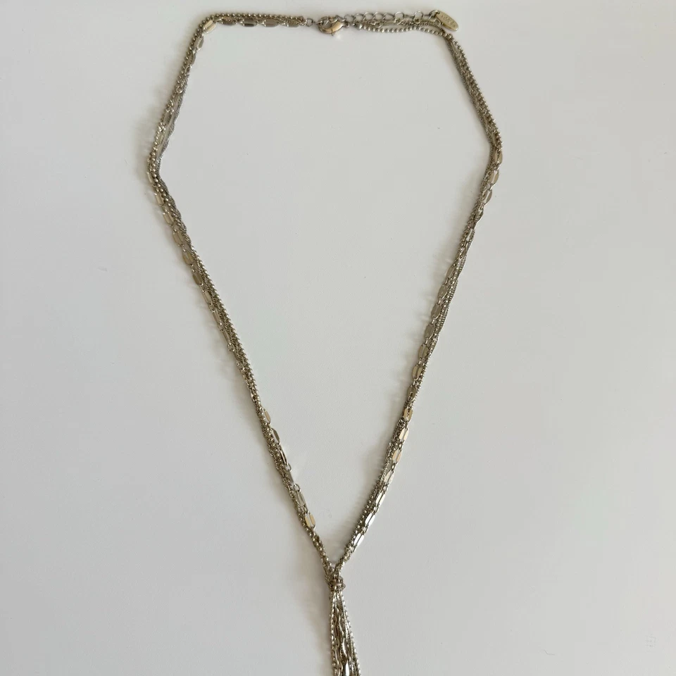 Ettika Y 滴项链 19 英寸分层多链金色珍珠串珠波西米亚 — 第 4/4 张图片