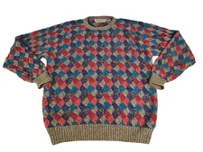 Vintage Sweater Mens XL Hand Loomed Knit Northern Isles Pullover Biggie Cosby 