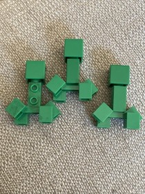 3x LEGO&reg; Minecraft Minifigure - Green Creeper (min012) Lot 21128 21118 21125