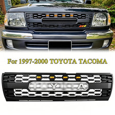 Front Bumper Grille Fit For Toyota Tacoma 1997-2000 Grill With Led Lights Black Front Bumper Grille Fit For Toyota Tacoma 1997-2000 Grill With Led Lights Black