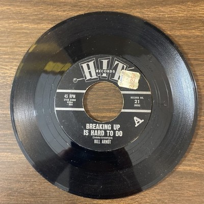 BREAKING UP IS HARD TO DO / SEALED WITH A KISS 45 RPM RECORD 7''