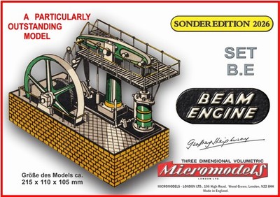 Micromodels Sonderedition 2026 SET B.E ''BEAM ENGINE''  Karton- Papiermodell