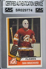 CAS Certified 1974-75 O-Pee-Chee Dan Bouchard #15 Sealed Auto 0ks2