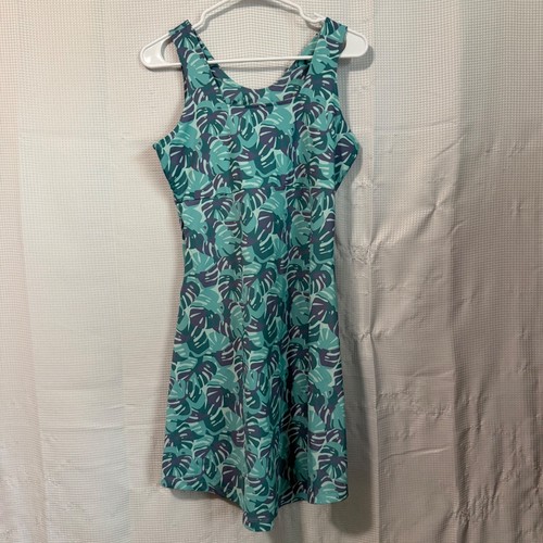 World Wide Sportsman Dress Tropical Leaf Print Stretch Outdoor Active S