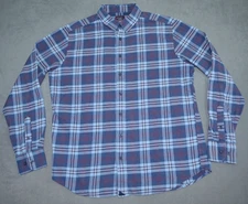 UNTUCKit Shirt Mens Size XLTBlue Red Button Down Barrington Lightweight Flannel