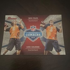Bowman 2012 Combine Insert Nick Foles Kirk Cousins CC-FC Eagles Commanders NFL
