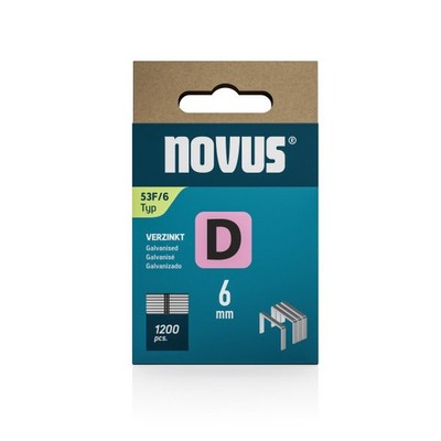 Novus Tackerklammer Typ 53 F 6 mm 1200 Stück Flachdrahtklammern