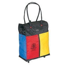 Buysmartdepot Shopping Tote with Wheels - Black