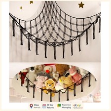 Large Stuffed Animal Storage Hammock Net for Kids Room Decor and Organization