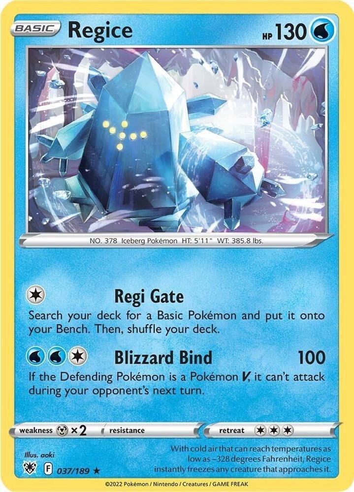 Regice 037/189 - Astral Radiance - Rare - NM/M