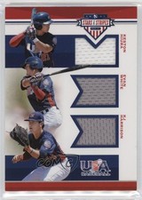 2017 USA Baseball Stars & Stripes Trios Materials Evan White Keston Hiura 0i76