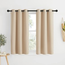 NICETOWN Room Darkening Curtain 34"W x 48"L Pack of 2 , Biscotti Beige