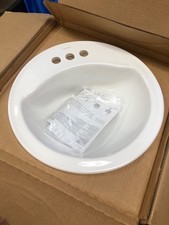Sterling 441904-0 Modesto Drop-In Bathroom Sink 4-In. Centerset White Open Box