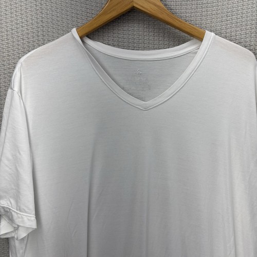 Camisa blanca David Archy para hombre talla XL bambú rayón elástica absorbente de humedad - Imagen 2 de 6