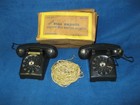 Brumberger Model 212 toy telephone set in original box.  For parts or repair. — photo 1