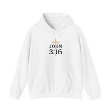 Juan 3:16 Cruz Sudadera con Capucha | Escritura Cristiana Sudadera