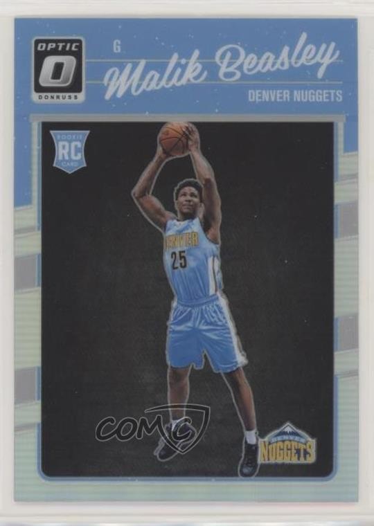 2016-17 Panini Donruss Optic Holo Silver Prizm Malik Beasley #166 Rookie RC 8em