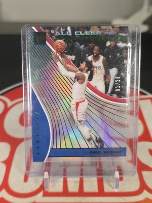 2019-20 Clearly Donruss Paul George All Clear For Takeoff Green /25