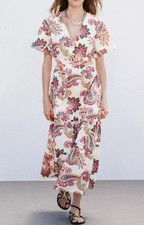 Zara Cut Out Poplin Maxi Dress NWT Size M Zara Dress