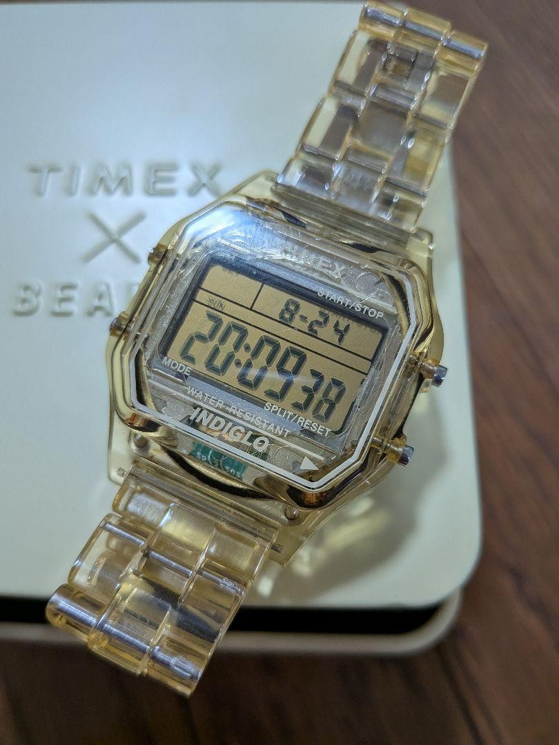 Timex X Beams Clear Digital Watch Water Resistant 80s Retro