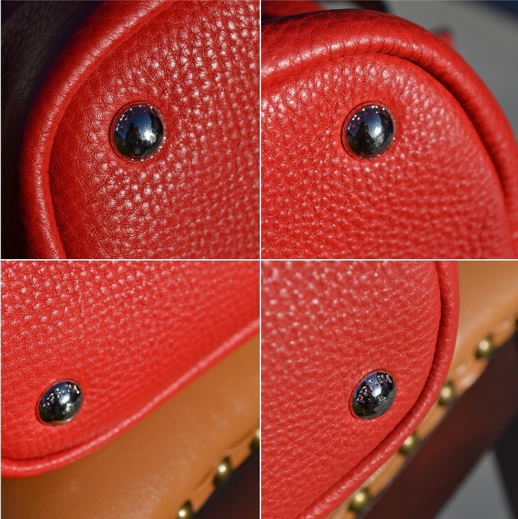 PRADA Rosso (Red) Vitello Daino Leather Zip Top Hobo Bag