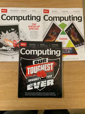 Which? Computing Magazines - 3 issues - Feb, Apr & Jun 2018 eg. Email Scams