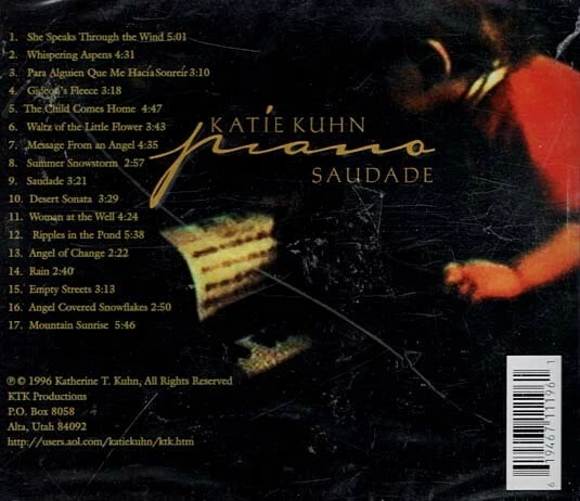 Saudade ~ Katie Kuhn ~ Piano ~ CD ~ New - Image 2 of 2