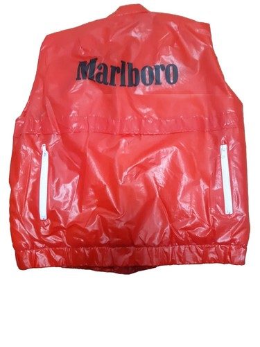 Gilet vintage originale Oldschool Marlboro scatole altoparlanti rossi anni 80 taglia XL - Foto 12 di 12