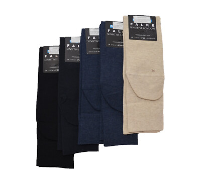 Falke B-Ware 5 Paar Herren Socken Größe 47 - 50  Sensitive London Strümpfe B213