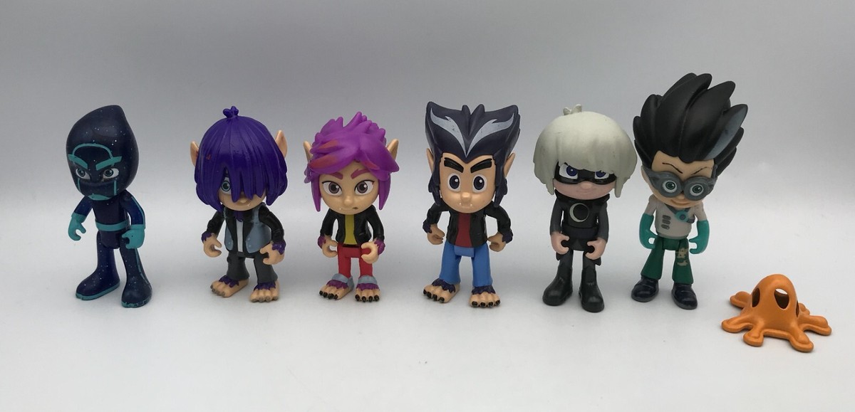 PJ Masks Villains Figures Lot of 6 Romeo Wolfie Kids Howler Ninja