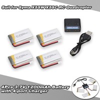 4 In 1 Charger W/ 4pcs 3.7v 1200mah Li-po Battery For Syma X5sw X5sc -us W2z2 on sale 4 In 1 Charger W/ 4pcs 3.7v 1200mah Li-po Battery For Syma X5sw X5sc -us W2z2 on sale