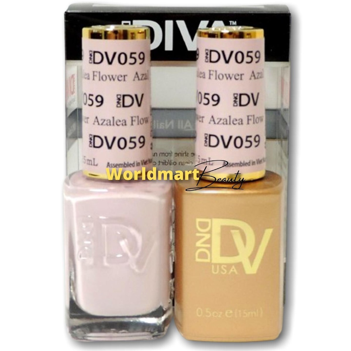 DND DIVA Gel Nail Polish 0.5oz LED/UV Color Gel Duo DV059- Azalea