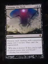 Consume the Meek , Rise of the Eldrazi , Light play ,  MTG , FREE SHIPPING