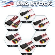 2/3/4/5/6Pin Way Car Waterproof Male Female Electrical AWG18 Wire Connector Plug