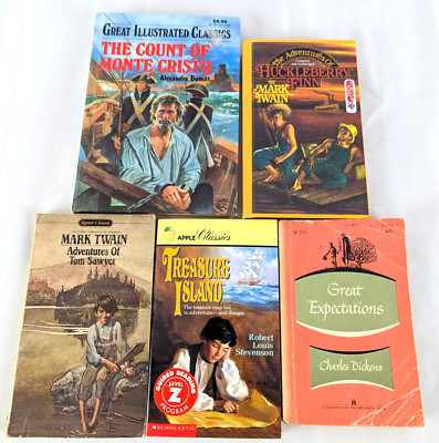 Lot  5 Classics Kids Books Various Authors Mark Twain Charles Dickens