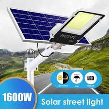 Solar Street Lights 1600W Super Bright Outdoor Commercial LED Solar Flood Light