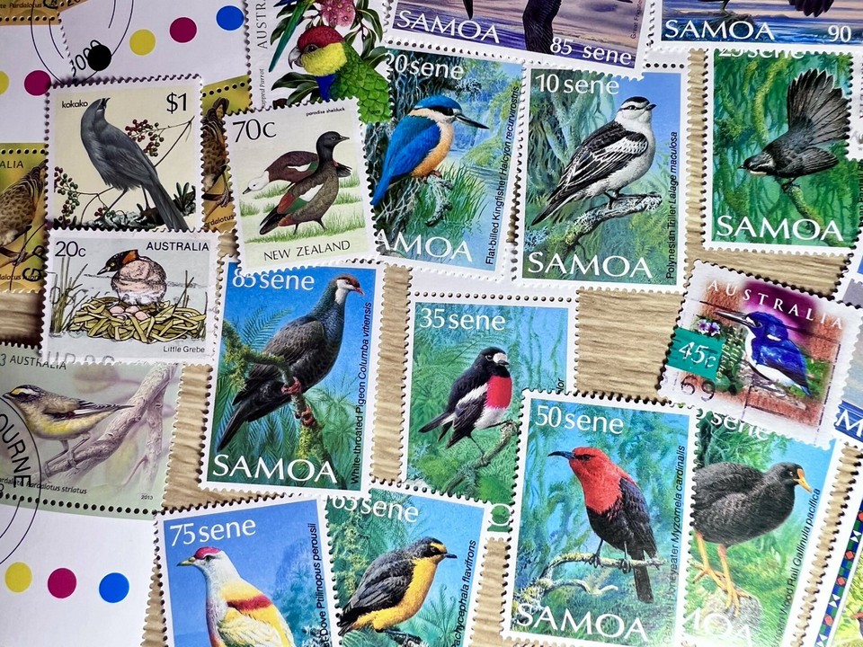 BULK LOT 150 BIRD STAMPS Mixed Australia New Zealand World Decimal