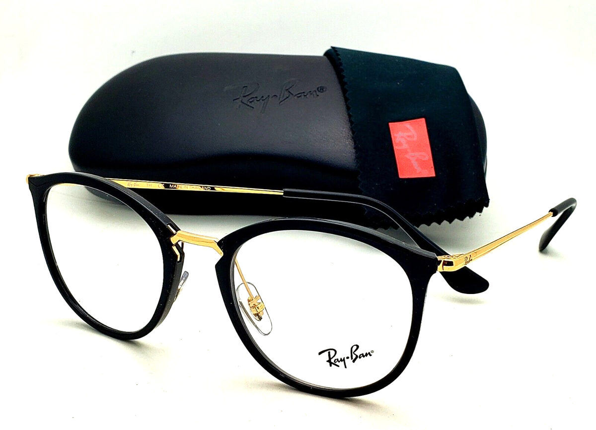 New Ray-Ban Reading Glasses RB 7140 2000 51-20 150 Black New Ray-Ban Reading Glasses RB 7140 2000 51-20 150 Black