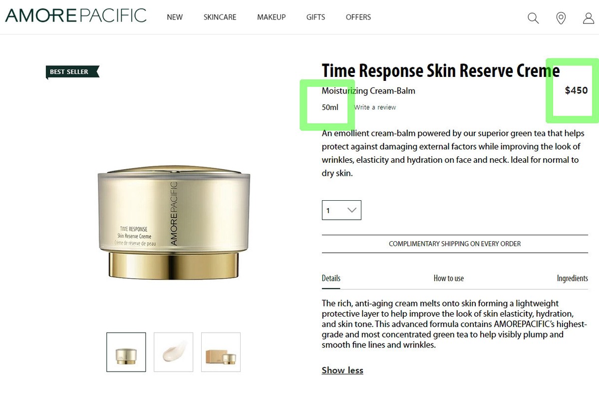 Échantillons Crème Anti-âge AMORE PACIFIC Time Response - 20 Sachets De 1 Ml, Soin Hydratant Et Raffermissant Coréen